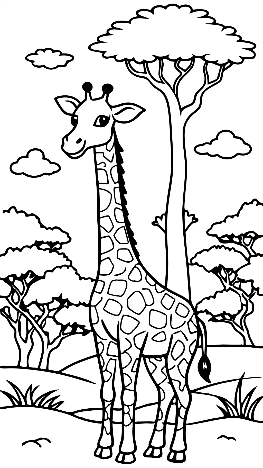 coloriage girafe